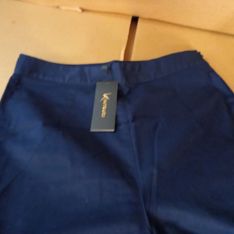 KINTSUGI NAVY TROUSERS WITH SIDE ZIP - 12