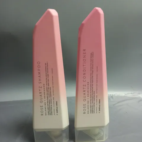 LOT OF 2 CRYSTAL EARTH ROSE QUARTZ SHAMPOO AND CONDITIONER 250ML