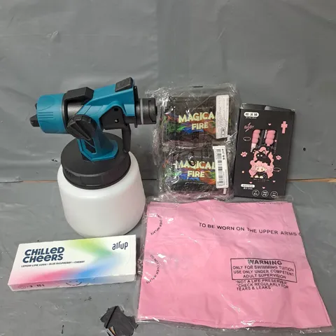 APPROXIMATELY 15 HOUSEHOLD ITEMS TO INCLUDE KIDS ARM BANDS, PENS AND AIR UP PODS