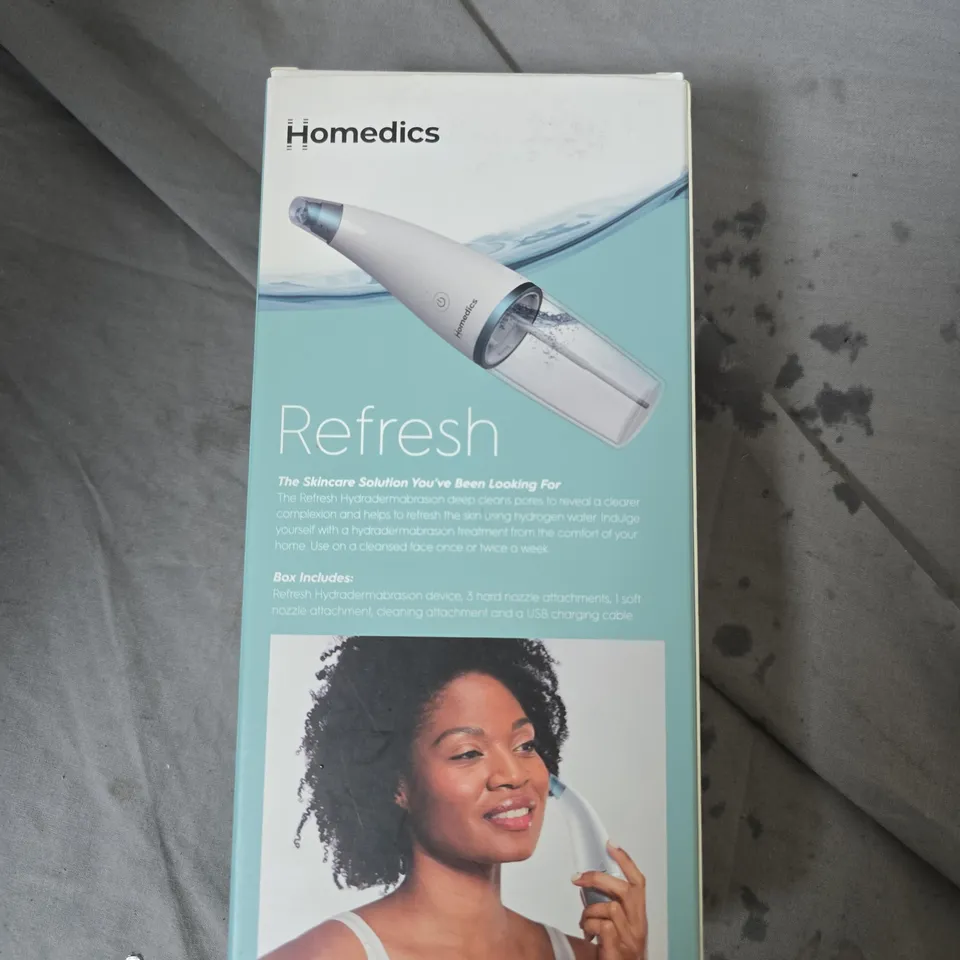 HOMEDICS REFRESH HYDRADERMABRASION FACIAL CARE DEVICE – BOXED