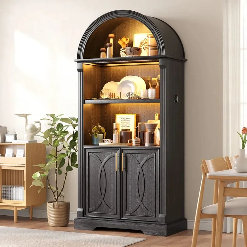 BOXED ARCHED DINING HUTCH