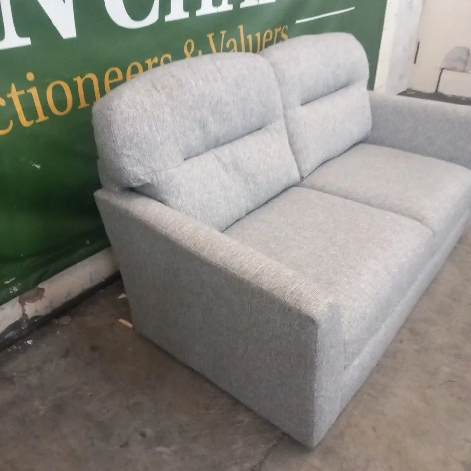 DESIGNER GREY FABRIC TWO SEATER SOFA