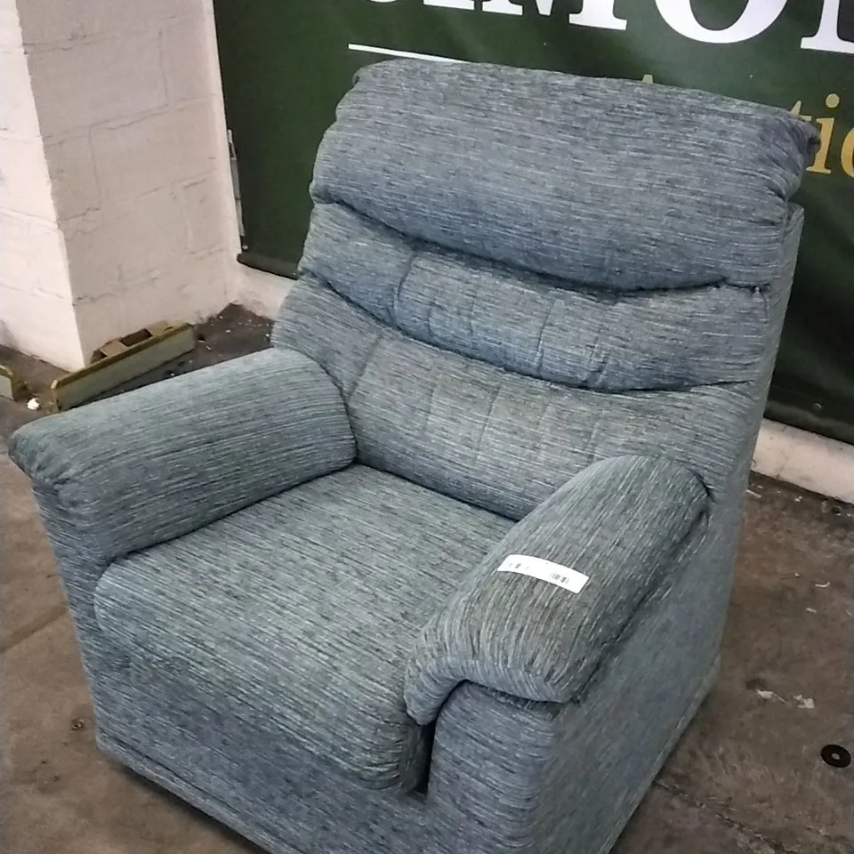 QUALITY BRITISH DESIGNED & MANUFACTURED G PLAN MALVERN ARMCHAIR WAFFLE MARINE FABRIC 