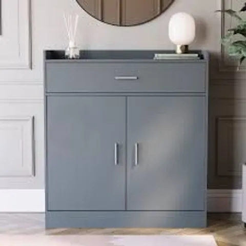 BOXED LASSIC DALBY 2 DOOR 1 DRAWER SHOE CABINET - GREY (1 BOX)