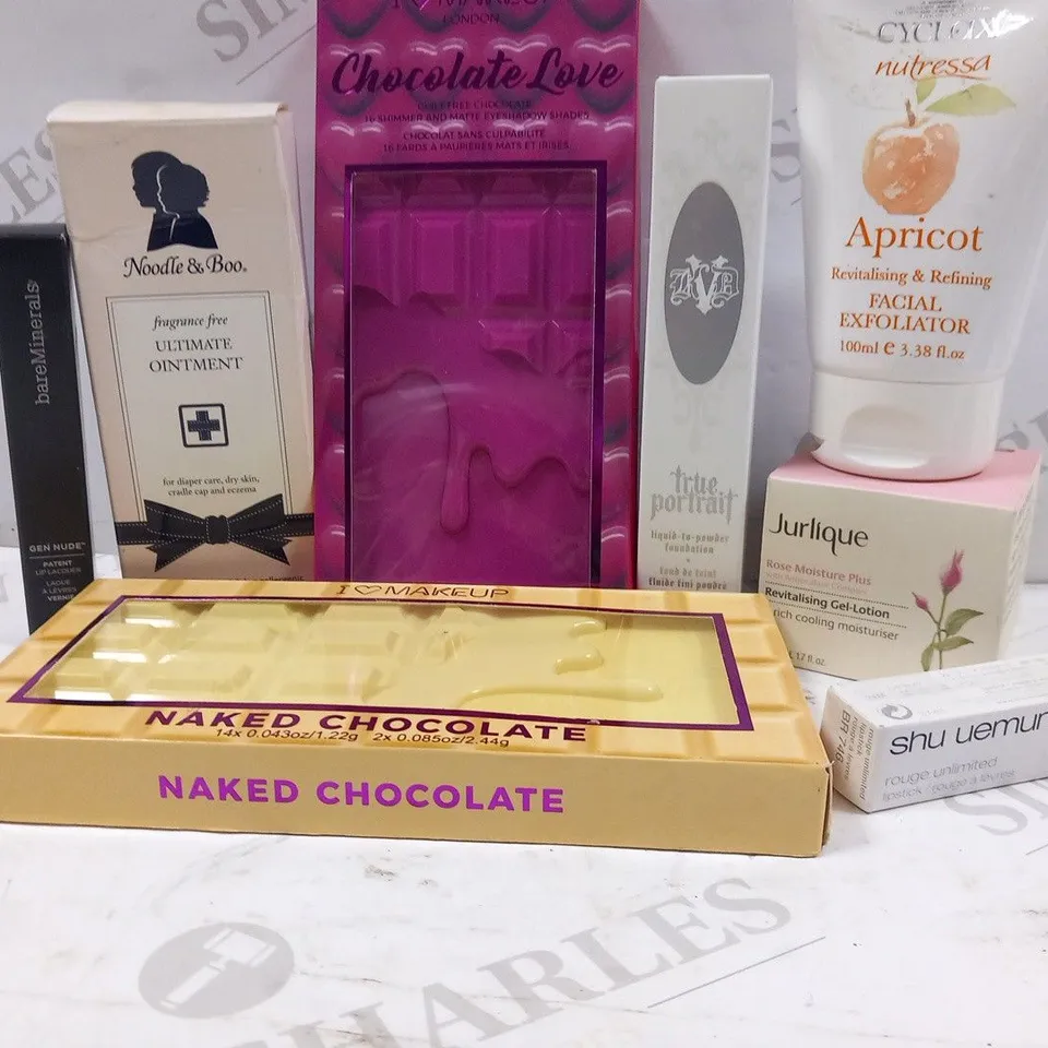 8 ASSORTED HEALTH AND BEAUTY PRODUCTS TO INCLUDE; NOODLE AND BOO, CYCLIX, SHU UEMURA, BARE MINERALS AND TRUE PORTRAIT