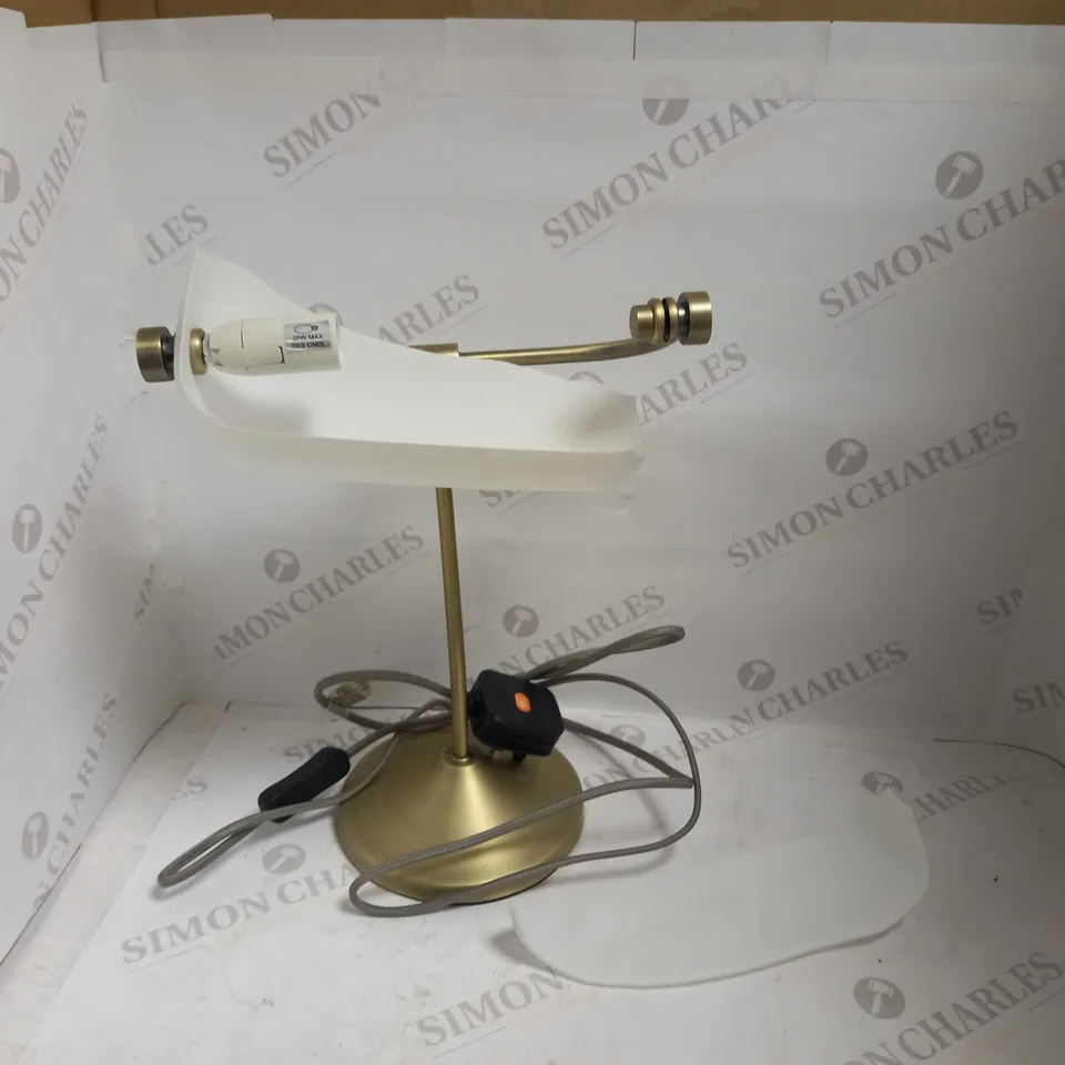 DESIGNER STYLE TABLE LAMP - GOLD EFFECT FINISH