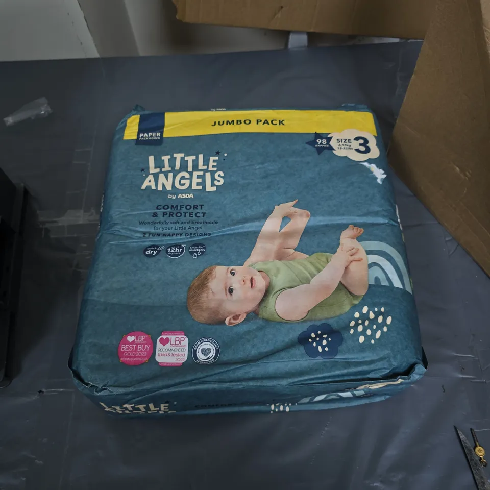 LITTLE ANGELS BY ASDA BABY DIAPERS SIZE 3 – JUMBO PACK