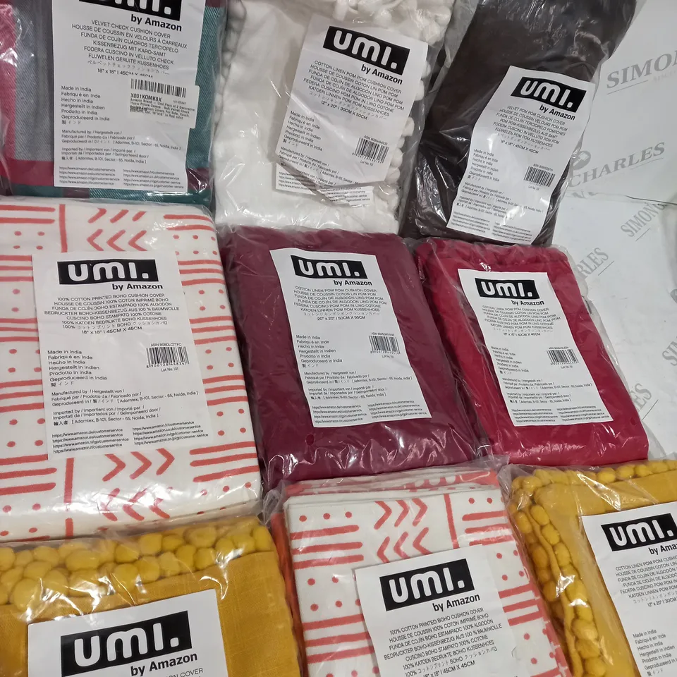 9 X MIX AND MATCH CUSHION COVERS INCLUDING VELVET AND COTTON 