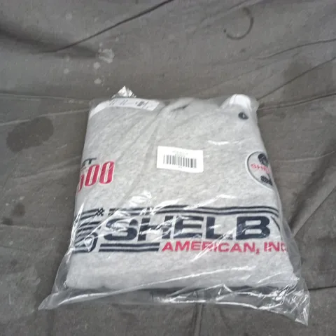 HOLLISTER EMBROIDERED HOODIE IN GREY/WHITE – UK L