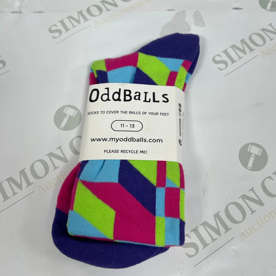 ODDBALLS GREEN TETRIS SOCKS SIZE 11-13