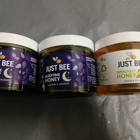 LOT OF 3 260G TUBS OF JUST BEE HONEY