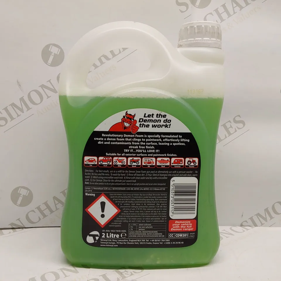 BOX OF 3X 2L BRAND NEW CARPLAN DEMON FOAM SNOW FOAM SHAMPOO