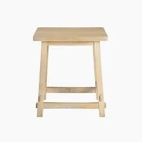 BOXED ROCKIES SQUARE WHITE OAK MANGO WOOD SIDE TABLE