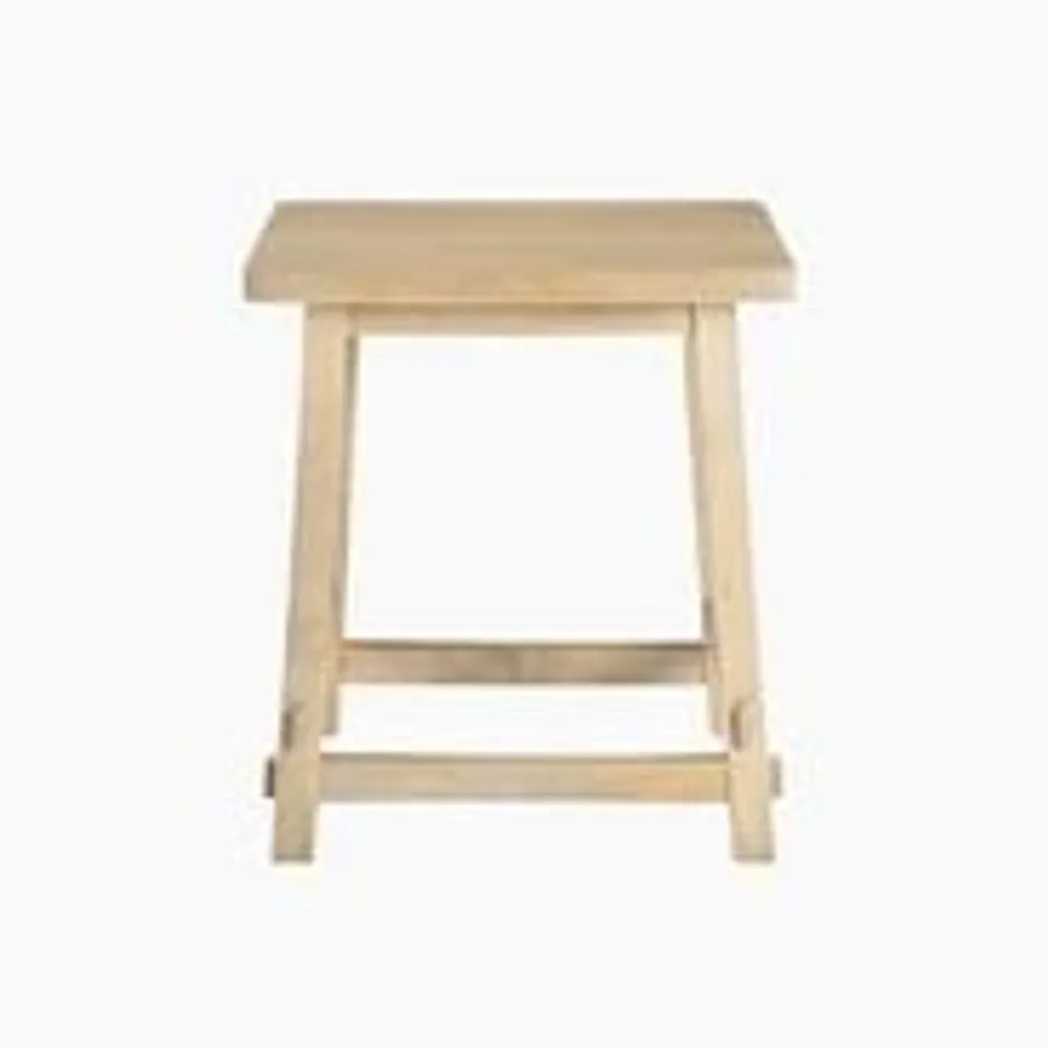 BOXED ROCKIES SQUARE WHITE OAK MANGO WOOD SIDE TABLE