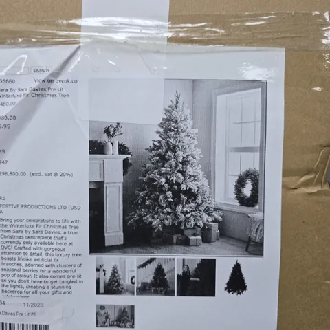 PRE LIT WINTERLUXE FIR CHRISTMAS TREE