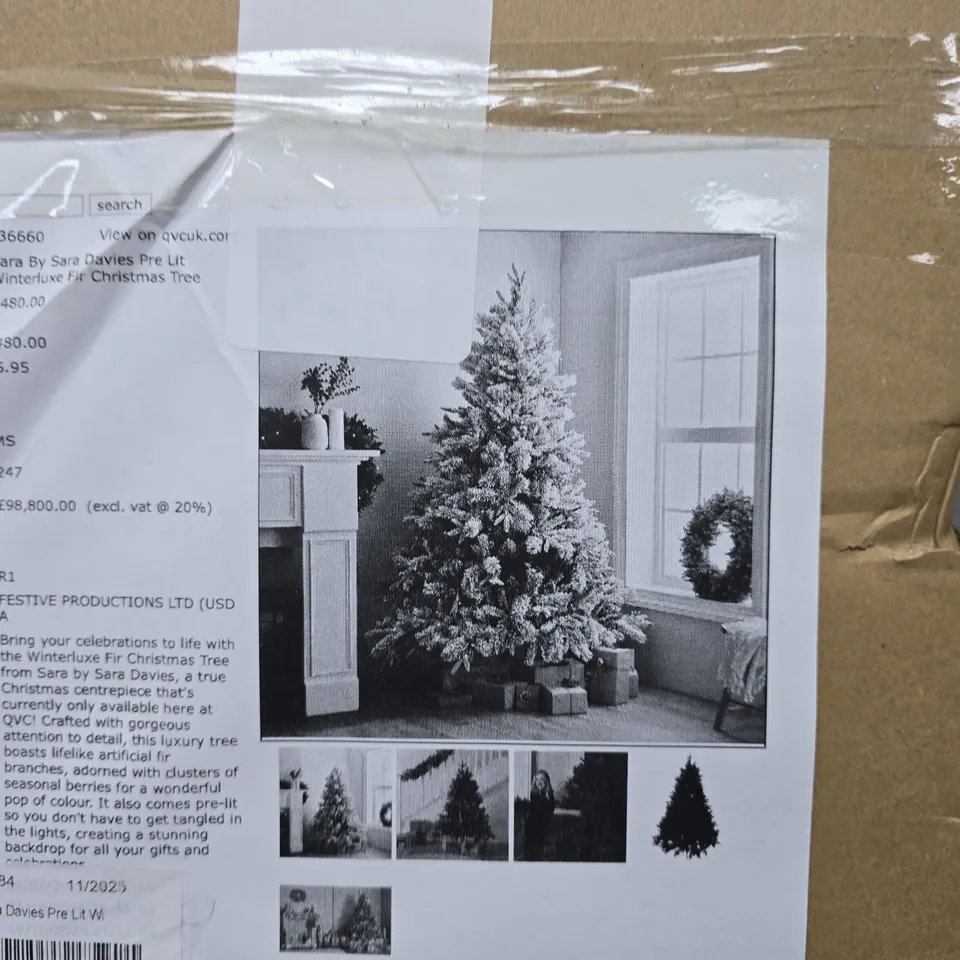 PRE LIT WINTERLUXE FIR CHRISTMAS TREE