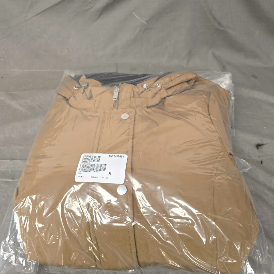 CENTIGRADE PARKA COAT IN MUSHROOM - L