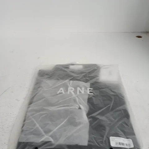 ARNE MERCERISED INTERLOCK BUTTON-THROUGH SHIRT, BLACK, SIZE M
