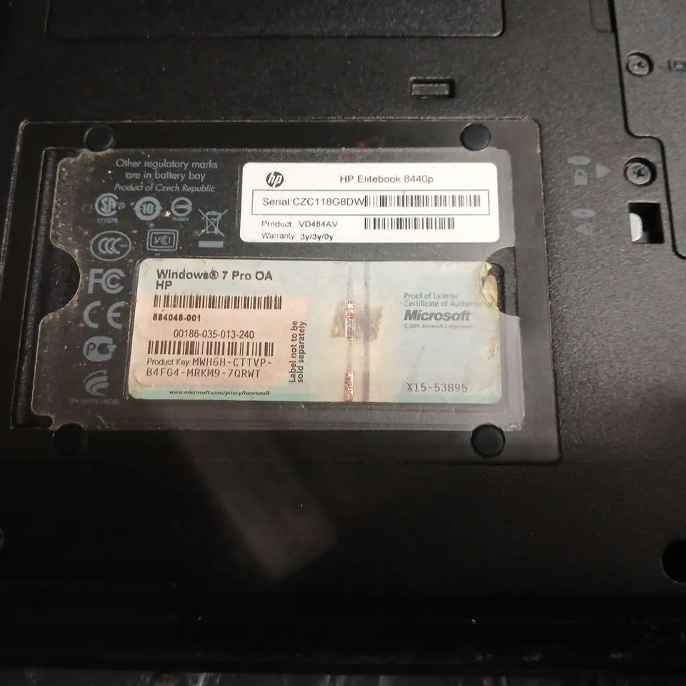HP ELITEBOOK 8440P LAPTOP – INTEL CORE I5, WINDOWS 7 PRO OA