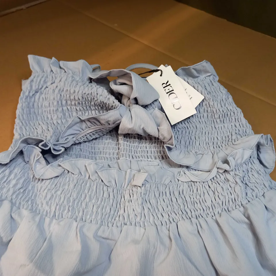 CIDER PALE PLUE CREPE STYLE PLAYSUIT - XL