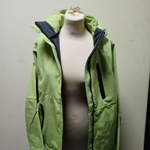 THE NORTH FACE SUMMIT SERIES WIND STOPPER JACKET IN GREEN - XL
