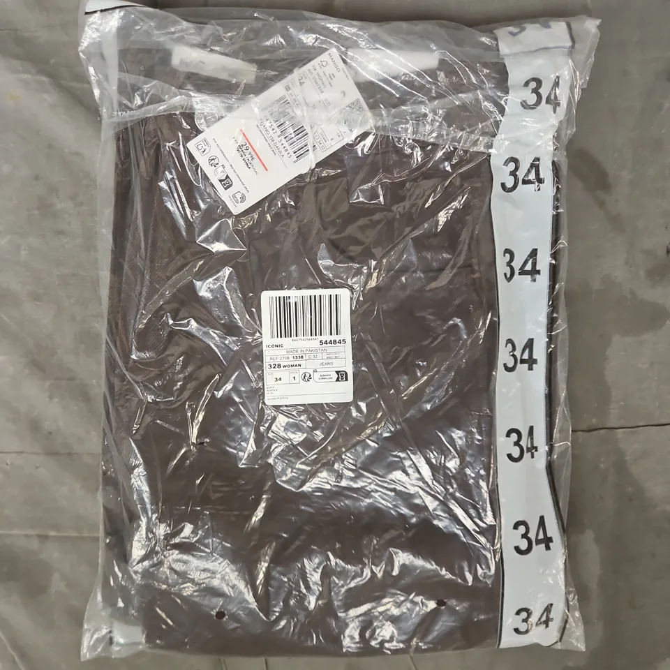 BAGGED MANGO 328 WOMEN'S JEANS IN CHOCOLATE SIZE UK 6