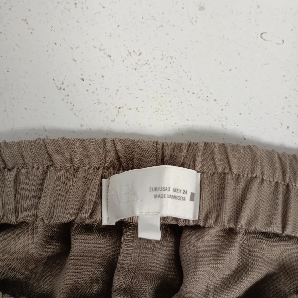 Khaki Cotton Trousers, UK XS (EUR/USA/MEX 24) Made in Cambodia