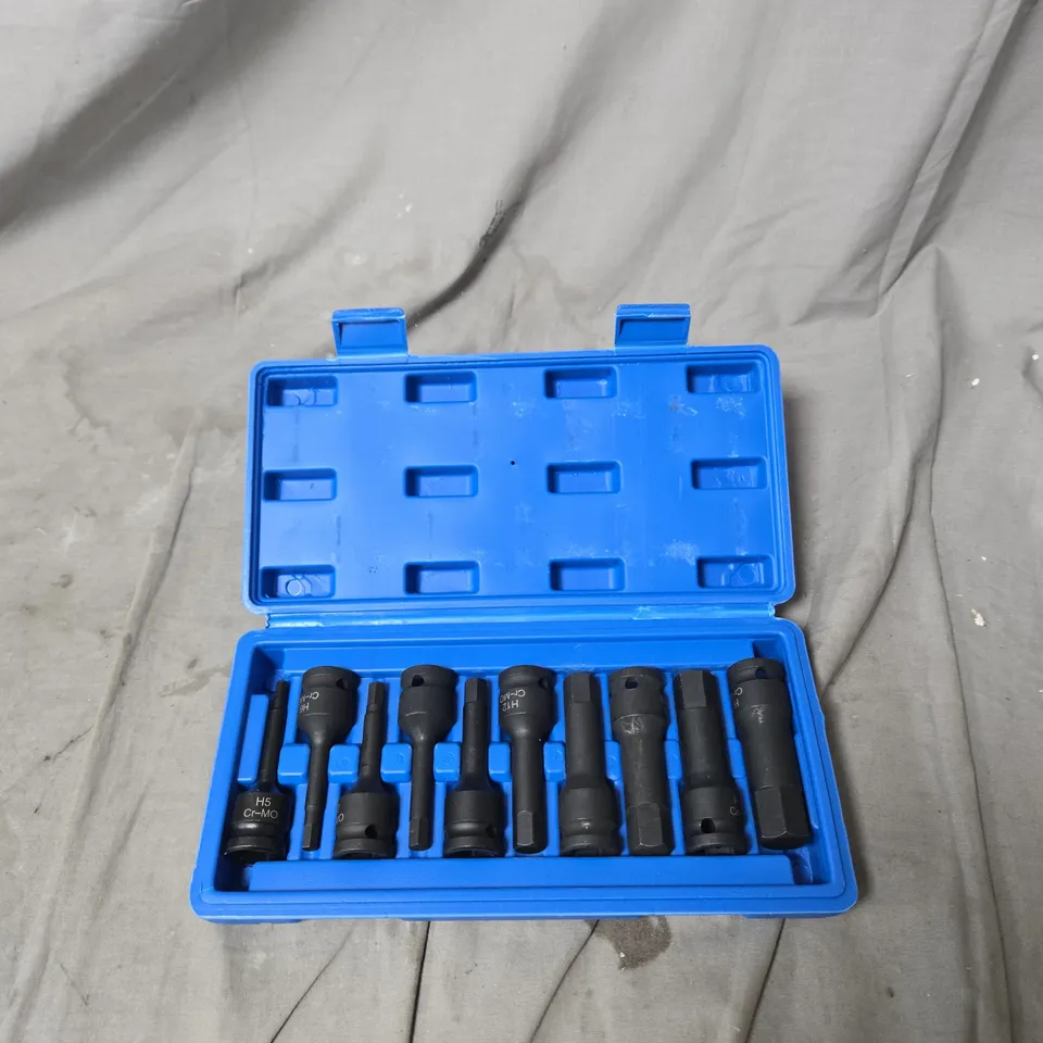DRIVE IMPACT HEX BIT SOCKETS SET WITH CASE