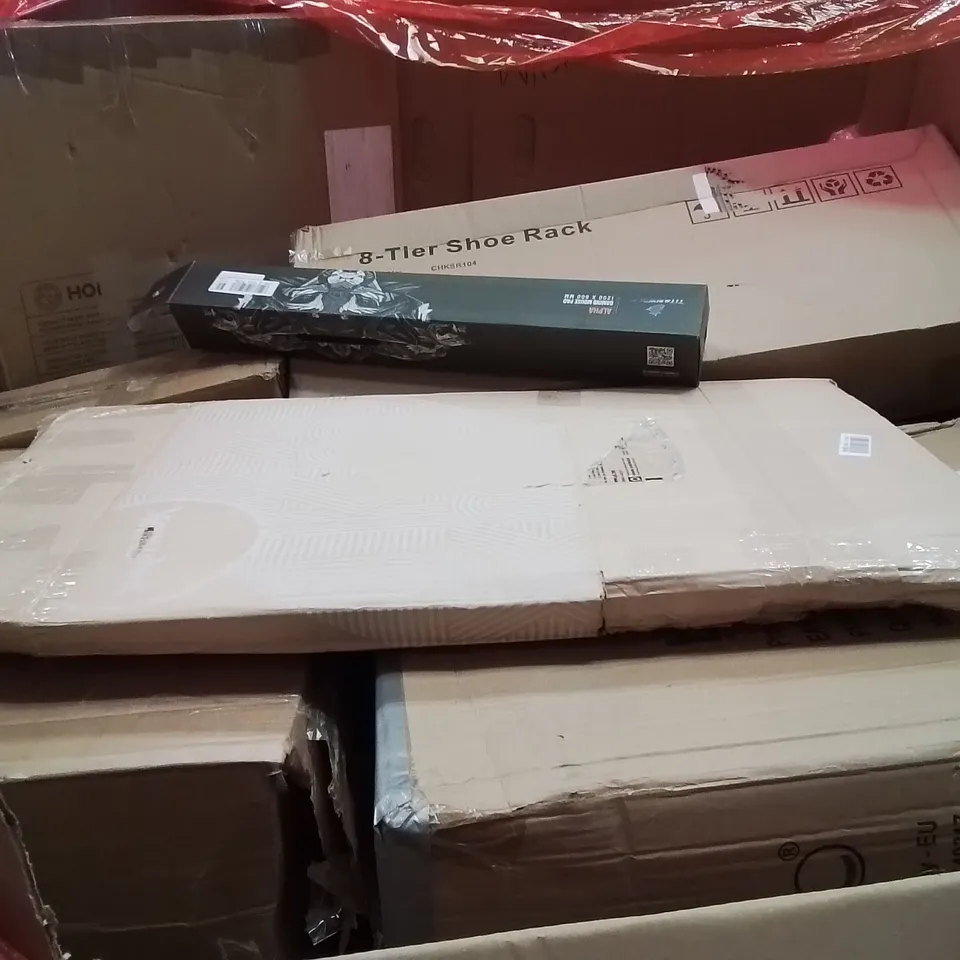 PALLET CONTAINING ASSORTED PRODUCTS INCLUDING 3D PRINTER, PLASTIC FENCE, 36" FOLDING TRAMPOLINE & POTTY TRAY SYSTEM