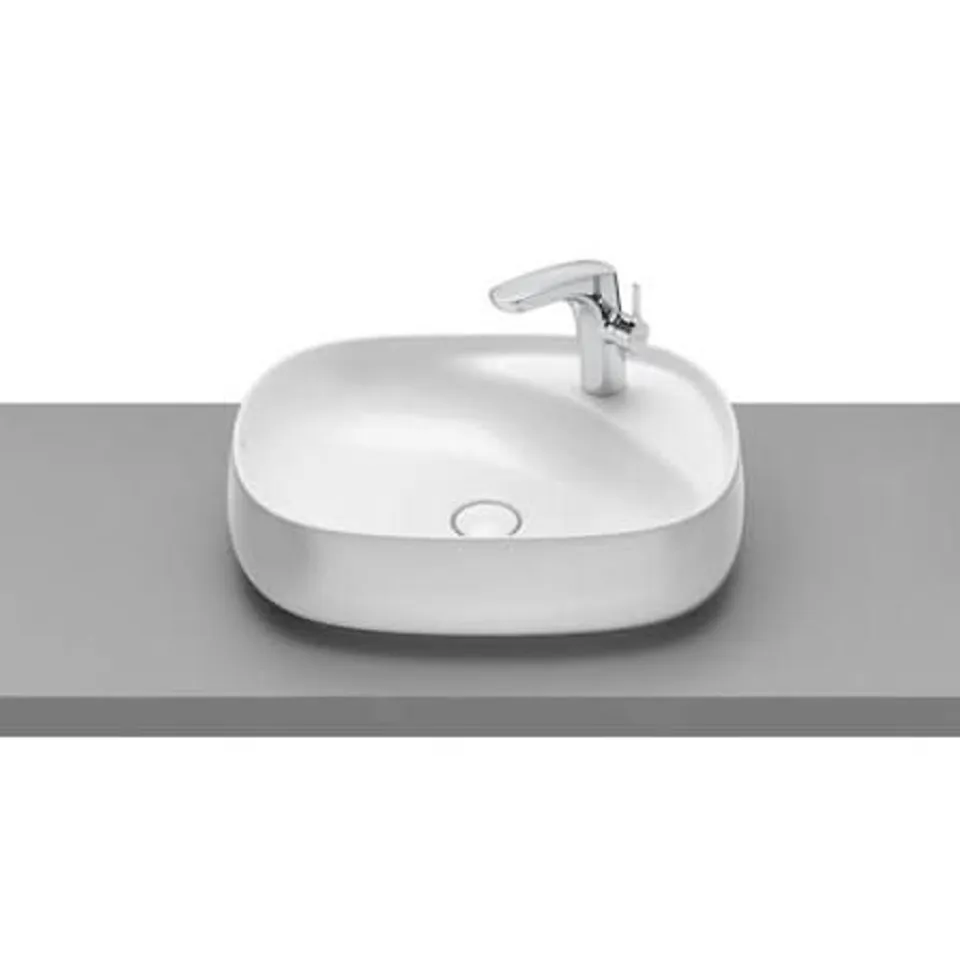 BRAND NEW BOXED ROCA BEYOND ON-COUNTERTOP BASIN 560X430MM 1TH - WHITE