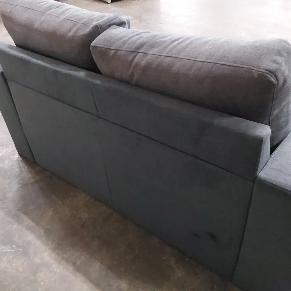 DESIGNER TWO SEATER SOFA CHARCOAL FABRIC 