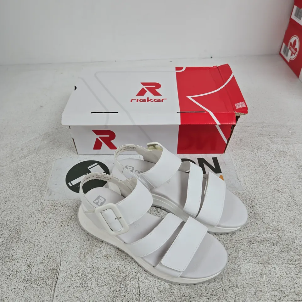 RIEKER W2950-80 WHITE SANDALS – WOMEN'S, UK 6 (EU 39)