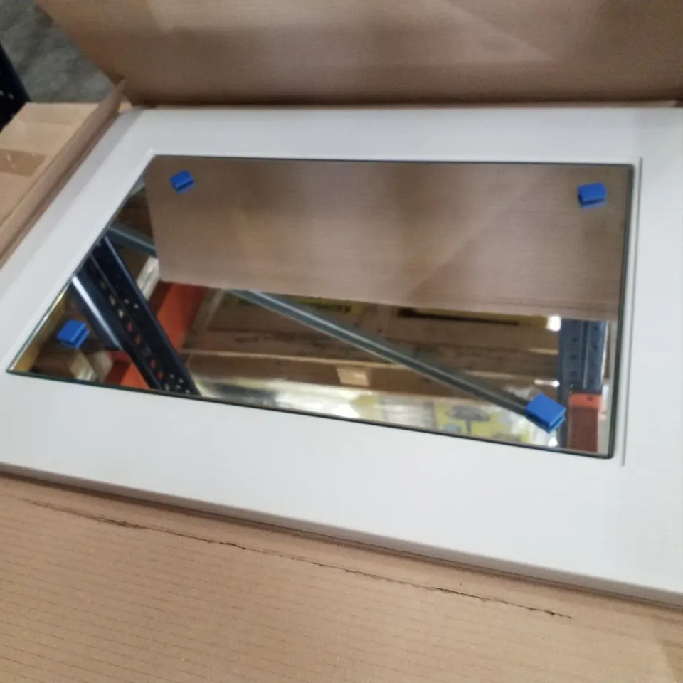 BOXED AS NEW CALYPSO CHELWORTH FRAMED MIRROR IN CONTOUR GREY - 500X700X18MM