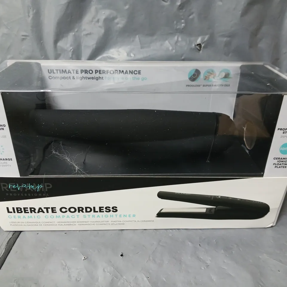 BOXED PROGLOSS LIBERATE CORDLESS CERAMIC STRAIGHTENER RRP £99.99