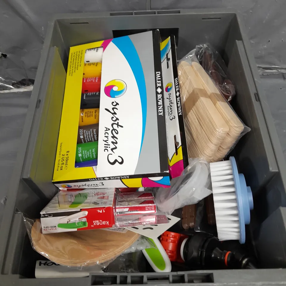 APROXIMATELY 15 ASSORTED HOUSEHOLD ITEMS TO INCLUDE CUTTING WHEEL , PAINT , ETC 