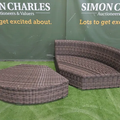 2 X GARDEN RATTAN FURNITURE PIECES