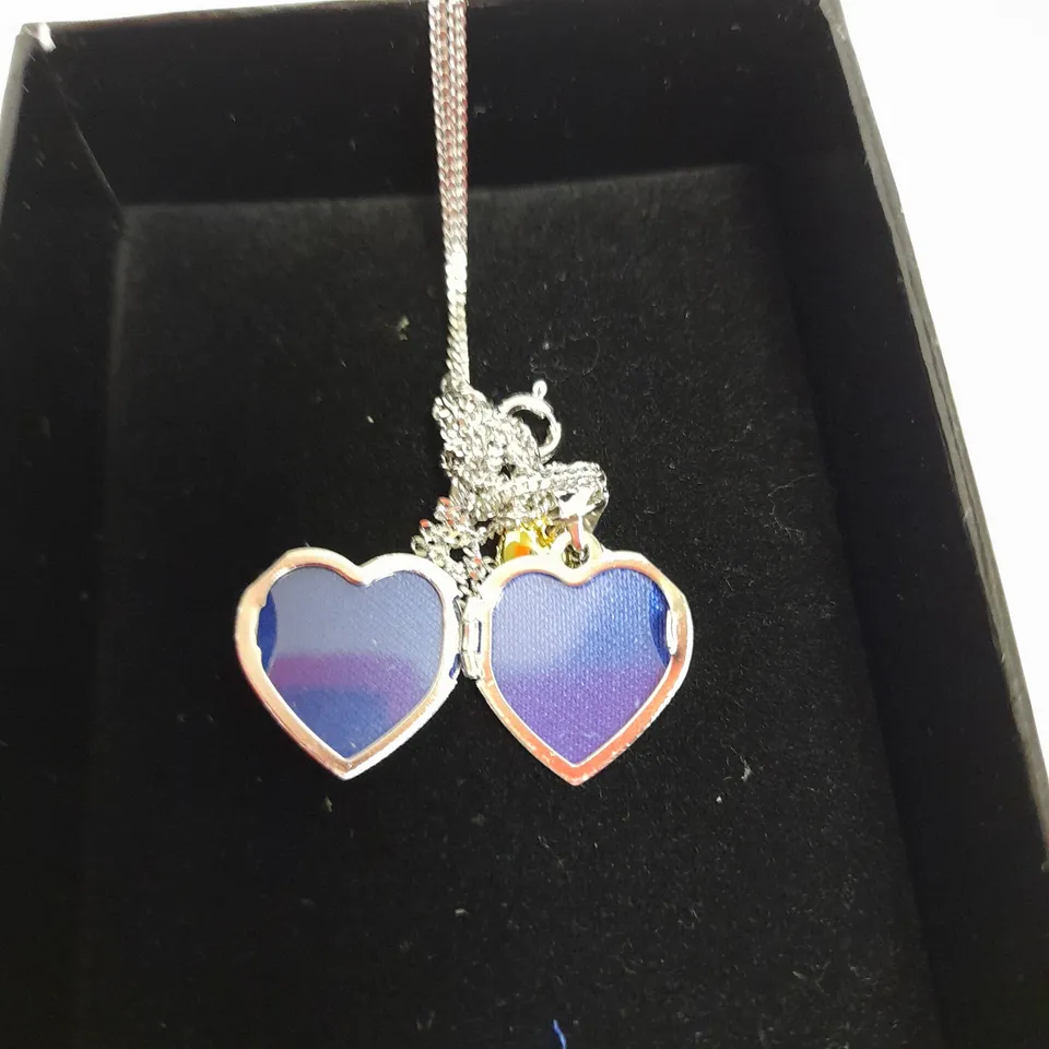PERSONALISED STERLING SILVER HEART NECKLACE WITH DIAMOND DETAIL RRP £70