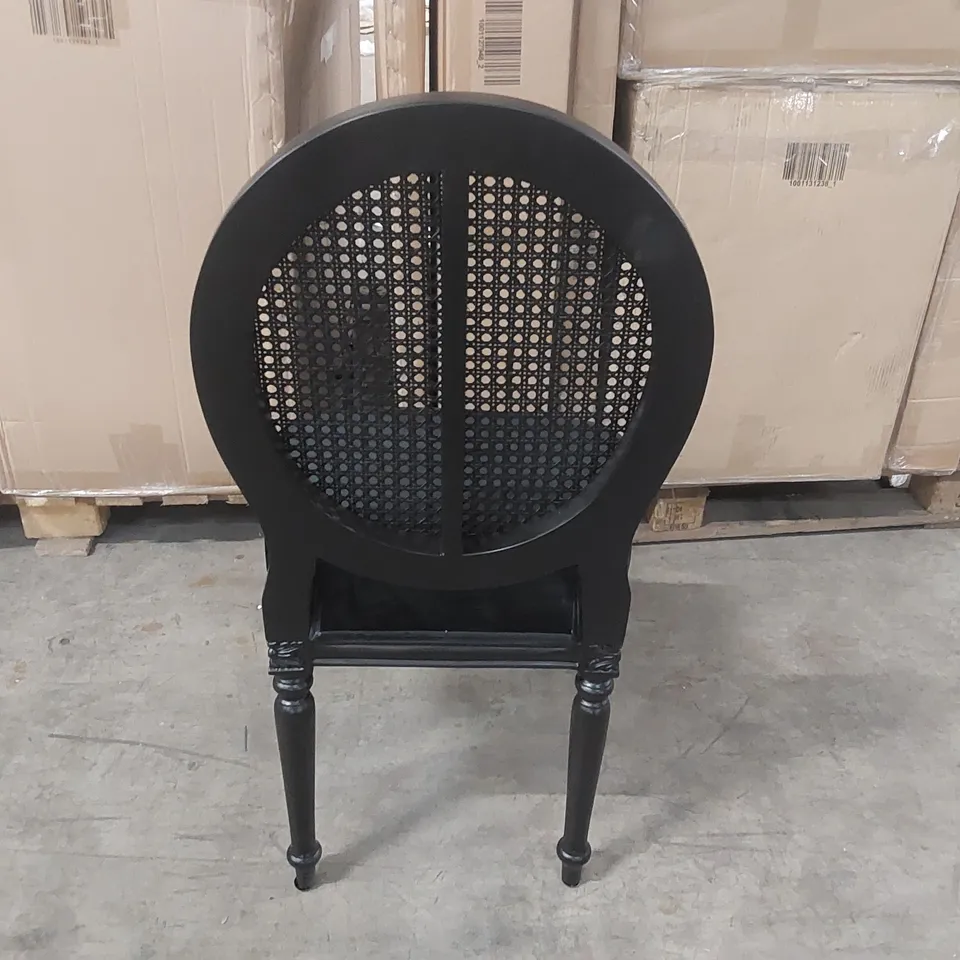 HOMESDIRECT365 ANTIQUE FRENCH STYLE BLACK CHAIR