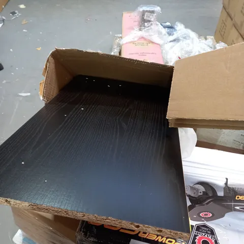 BOXED PRAGUE BLACK ASH-EFFECT 3-DRAWER BEDSIDE CABINET