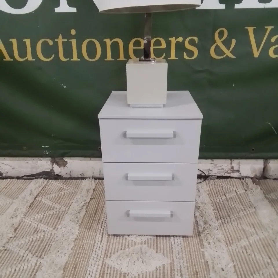 DESIGNER RAUCH GREY 3-DRAWER CABINET  RRP £215