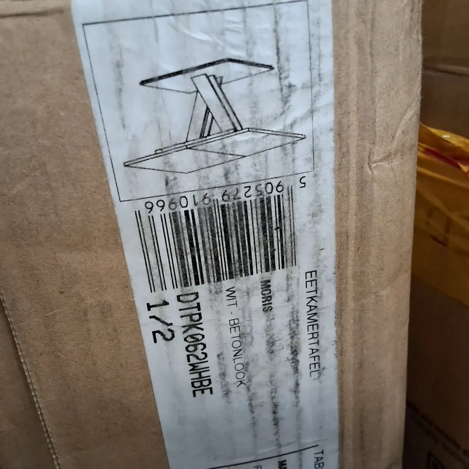 BOXED MASIV TABLE TOP IN WHITE/STONE - BOX 1 OF 2 ONLY  TOP
