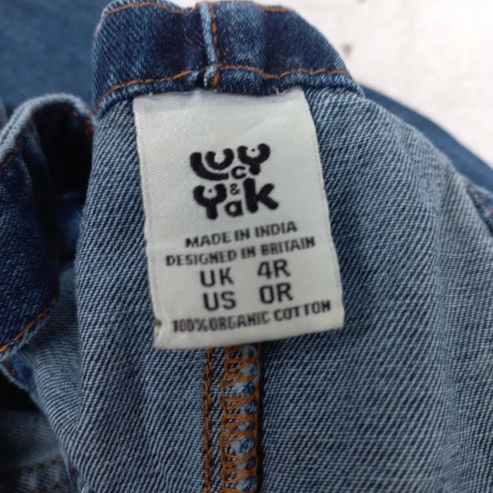 YAK DENIM DUNGAREES – UK 4R (US 0R) DENIM OVERALLS, MADE IN INDIA