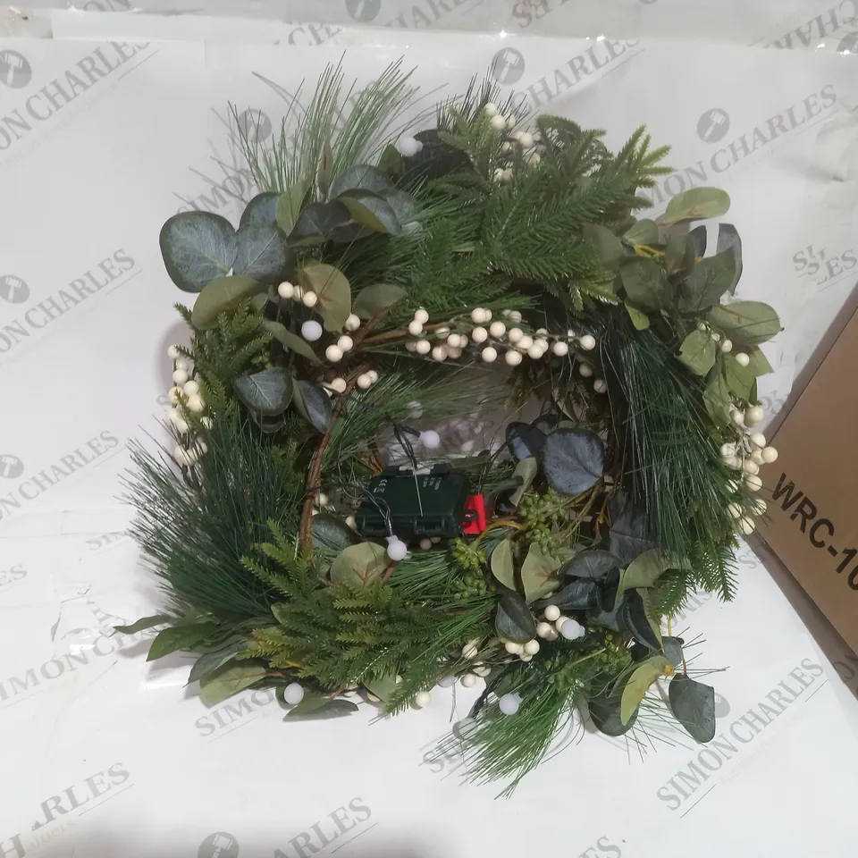 PRE LIT BERRY EUCALYPTUS GARLAND