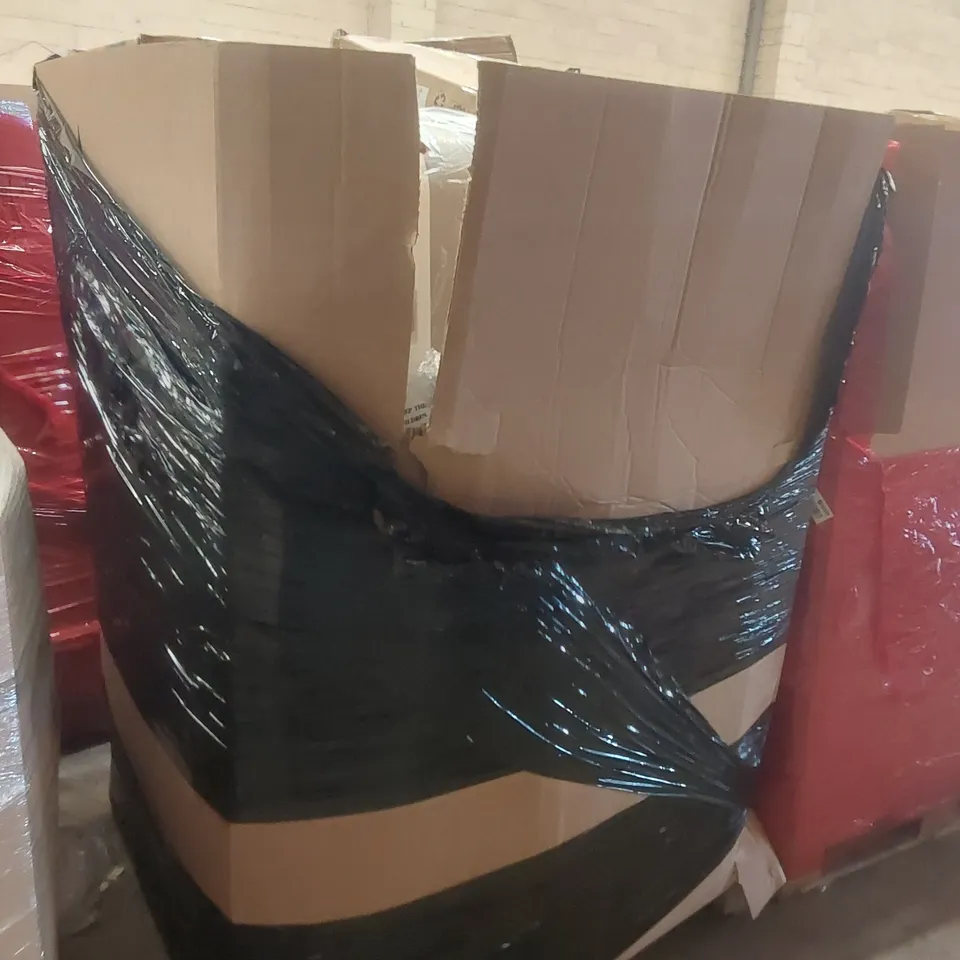 PALLET CONTAINING A VERY LARGE QUANTITY OF ASSORTED ITEMS INCLUDING: AUTOMATIC CAT LITTER BOX, OFFICE CHAIR, BLINDS ECT