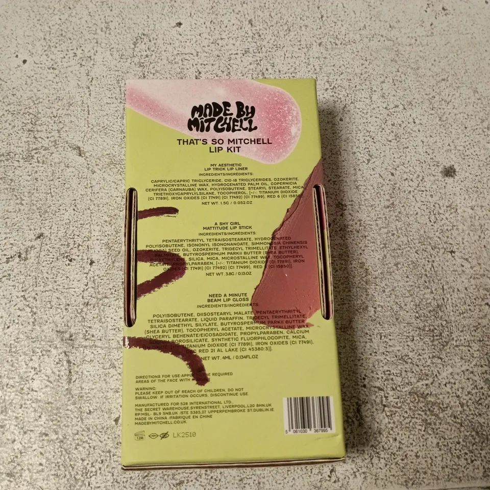 THAT'S SO MITCHELL LIP KIT – LIP LINER, LIP STICK & LIP GLOSS MADE BY MITCHELL
