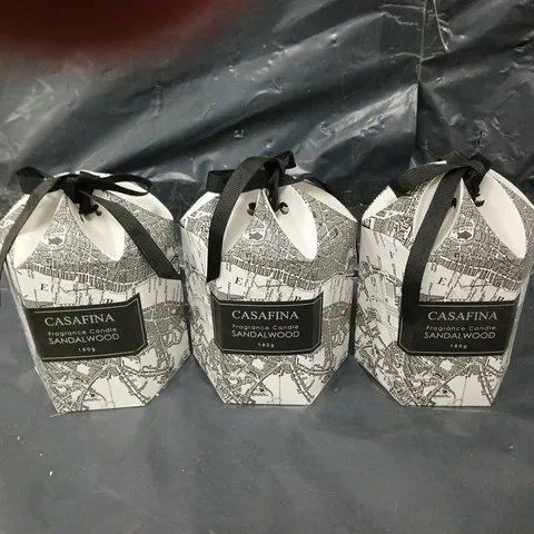 3X CASAFINA SANDALWOOD CANDLE 