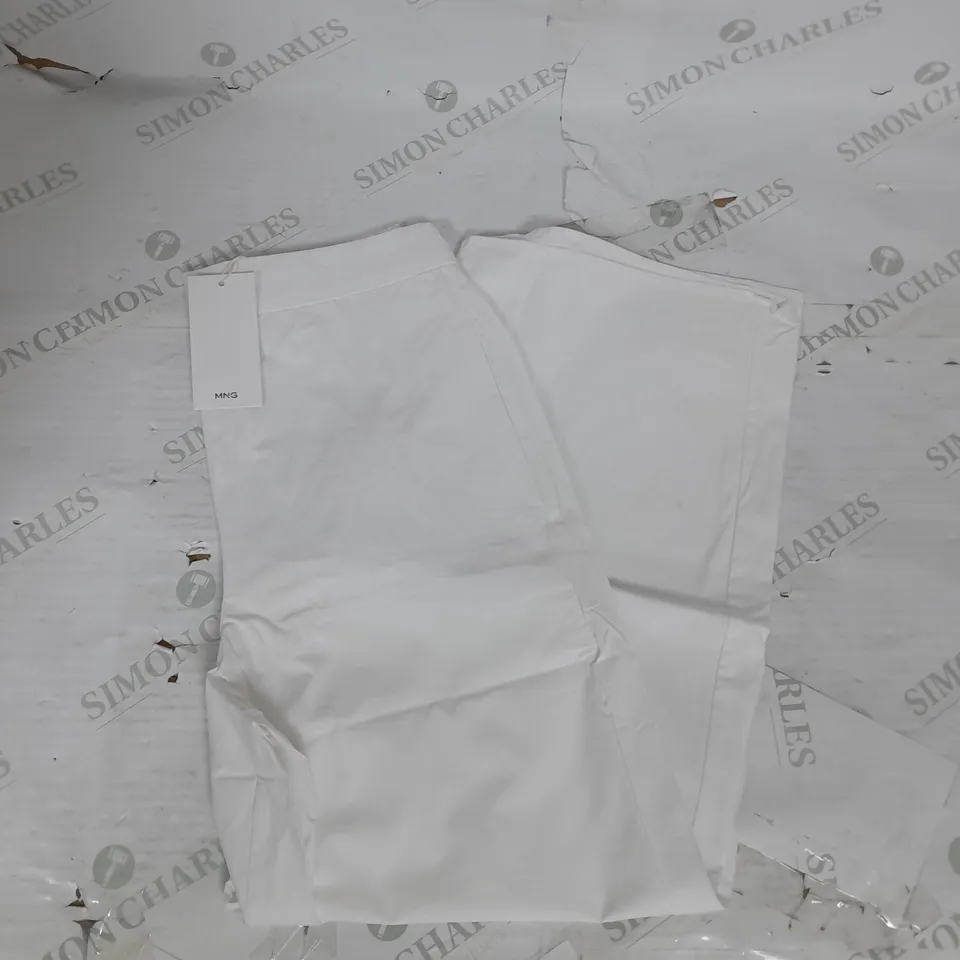 MNG WOMENS CROPPED WIDE LEG TROUSERS IN WHITE SIZE XS
