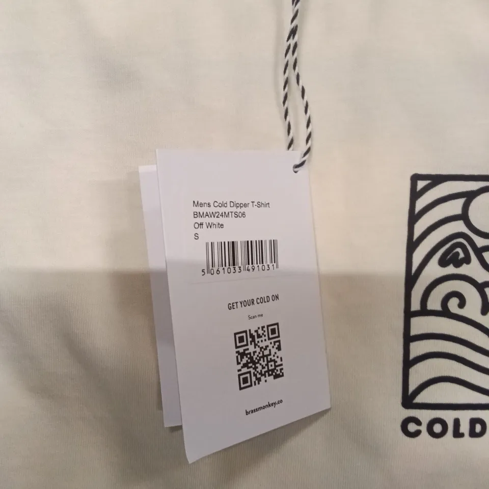 BOX OF BRAND NEW BRASS MONKEY T-SHIRTS -OFF WHITE SIZE SMALL APPROXIMATELY 8