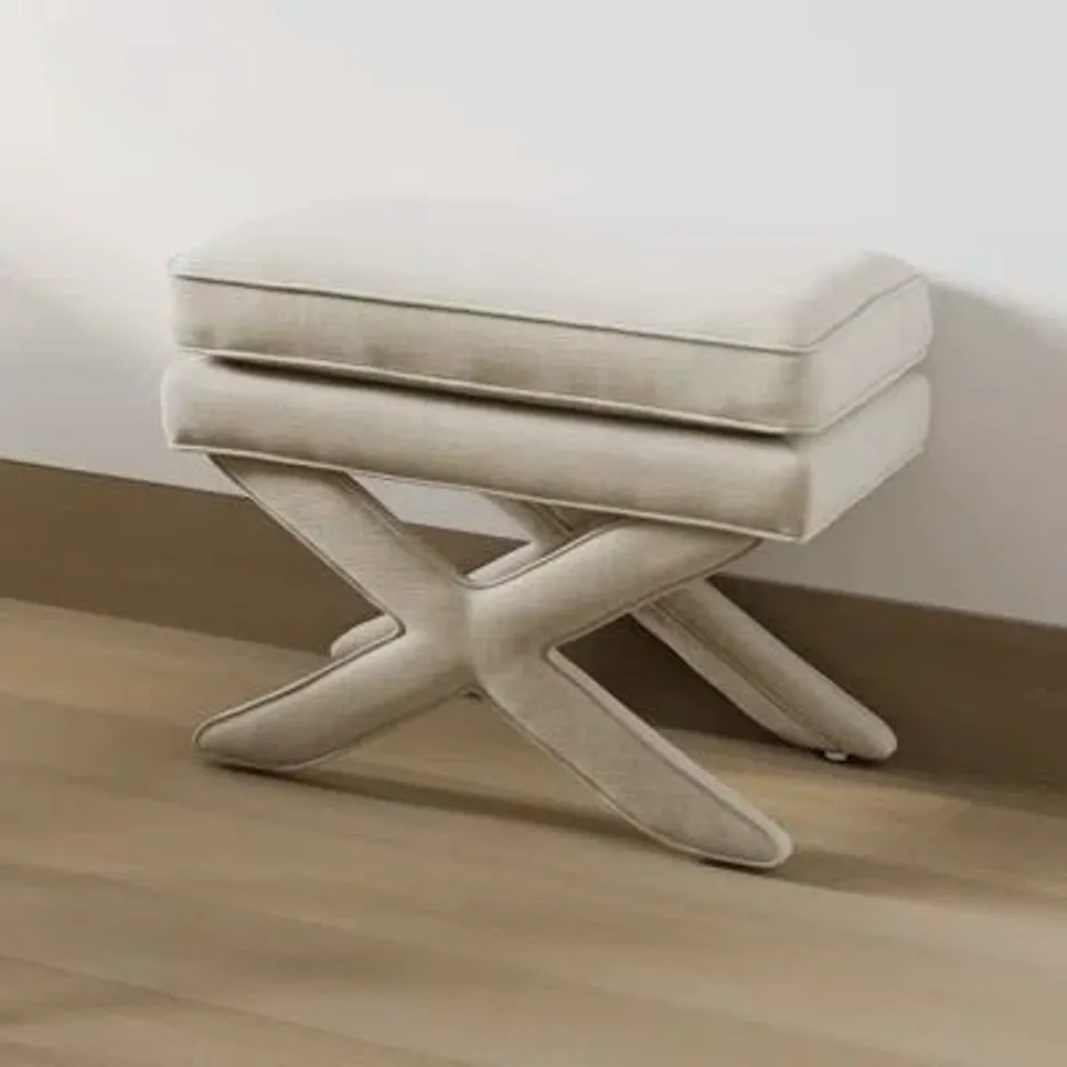BOXED MANUFACTERED WOOD ACCENT STOOL