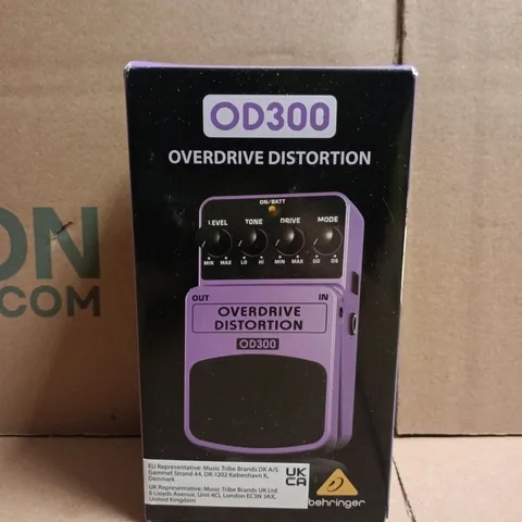 BEHRINGER OD300 OVERDRIVE DISTORTION GUITAR PEDAL – PURPLE (BOXED)